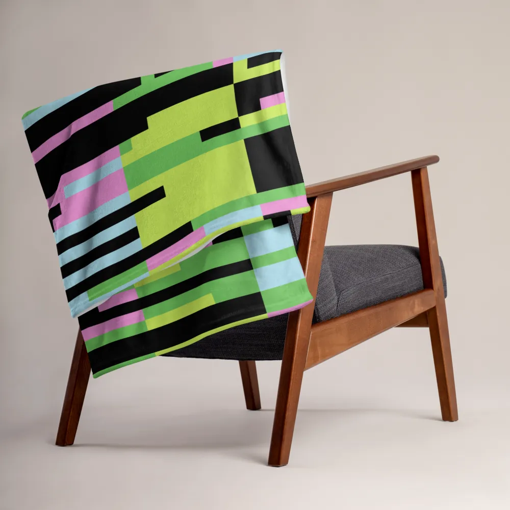 PINK STATIC: Throw Blanket