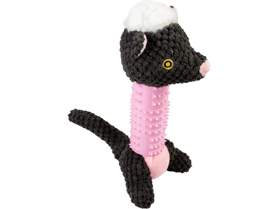 Plush & rubber skunk 24x12x16cm Multicolour