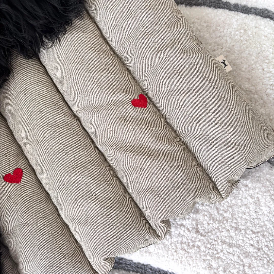 PoochMate Beige Cotton Panel Quilted Dog Mat