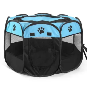 Portable Foldable Pet Playpen For Indoor Dogs & Cats - Easy To Set Up