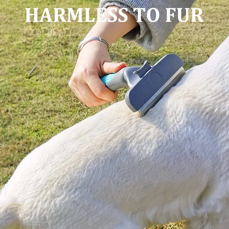 Professional Self Cleaning Dog Comb Pet Brush Effective DE shedding Tool