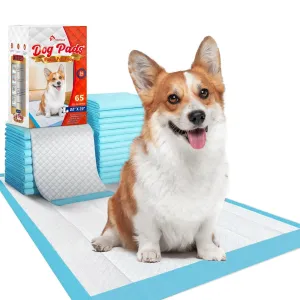 Puppy Pads Training Pads, Large, 22 in X 22 In, 65 Count Disposable Dog Pee Pet Pads