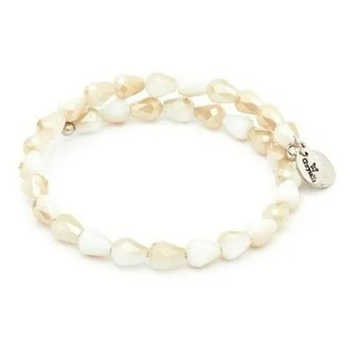 Rain Milky White Wrap Bangle