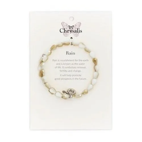 Rain Milky White Wrap Bangle
