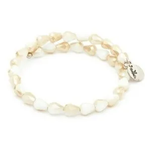 Rain Milky White Wrap Bangle