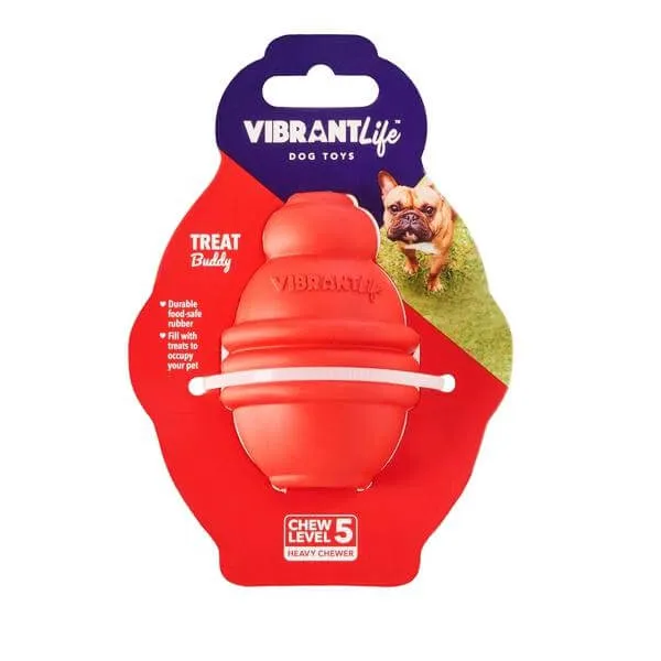 Red Treat Buddy Rubber Chew Toys for Dogs