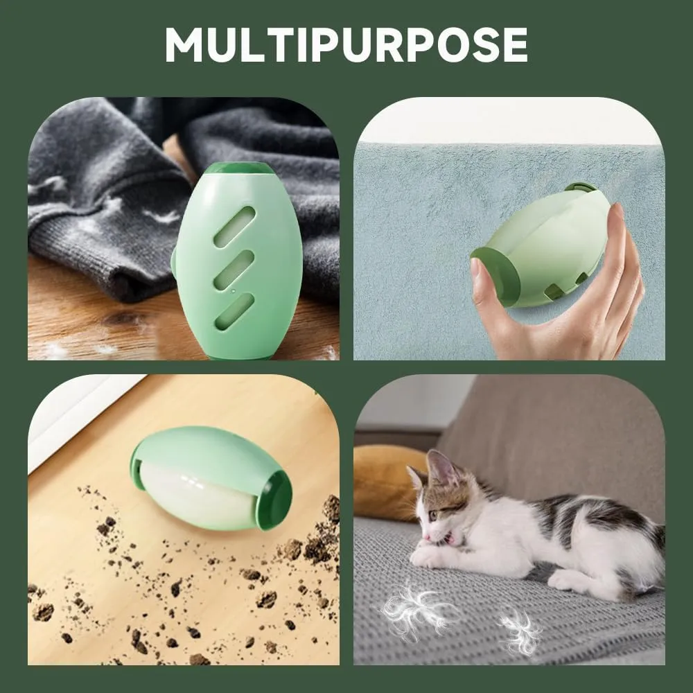 Reusable Lint Roller Ball, Pet Hair Remover, Portable, Washable, Green