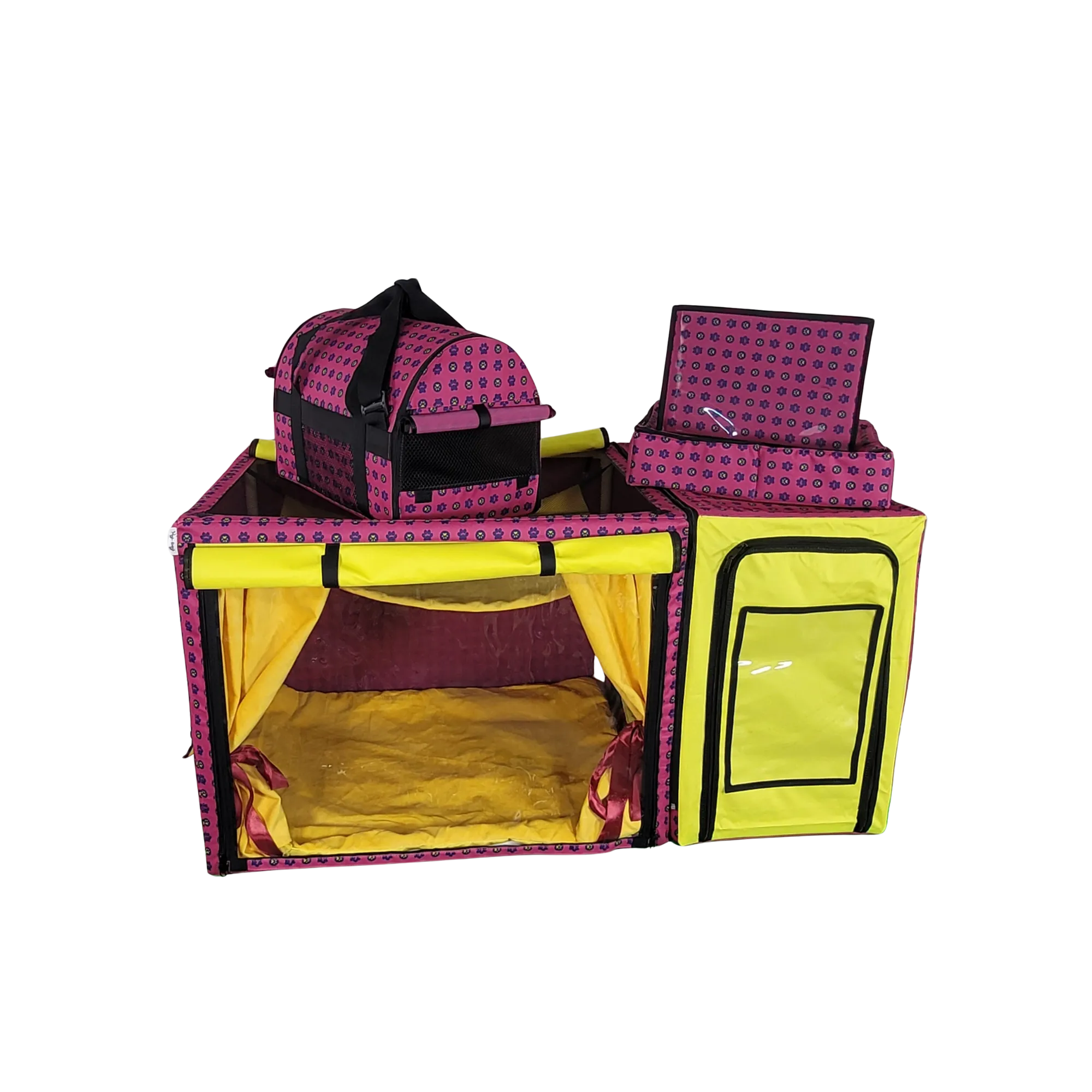 Show Cage (Pink Paws   Yellow)