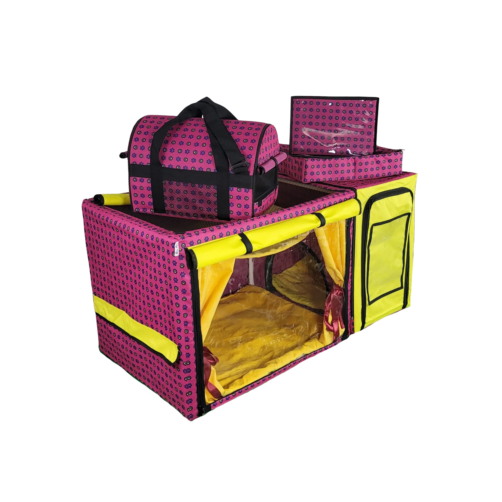 Show Cage (Pink Paws   Yellow)