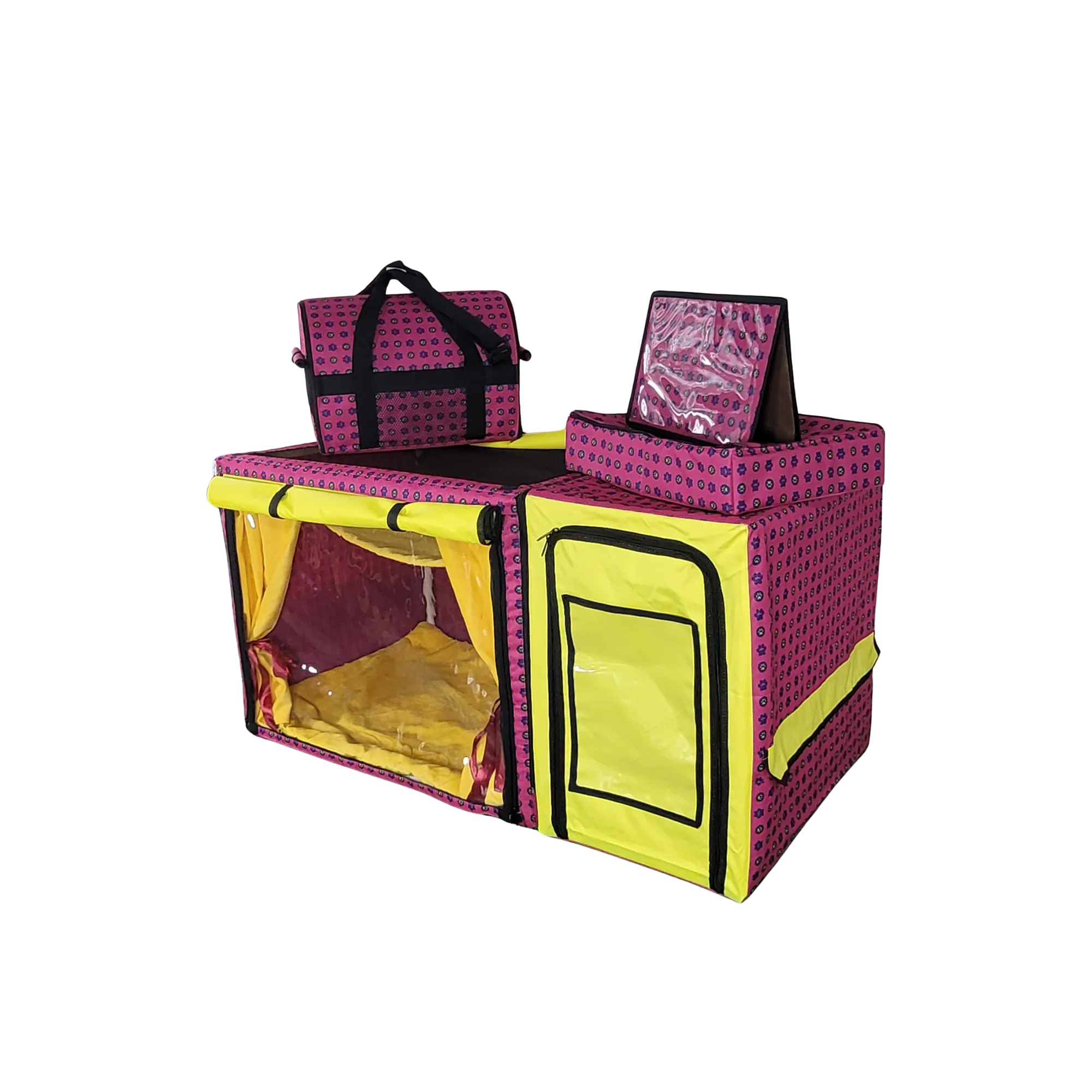 Show Cage (Pink Paws   Yellow)