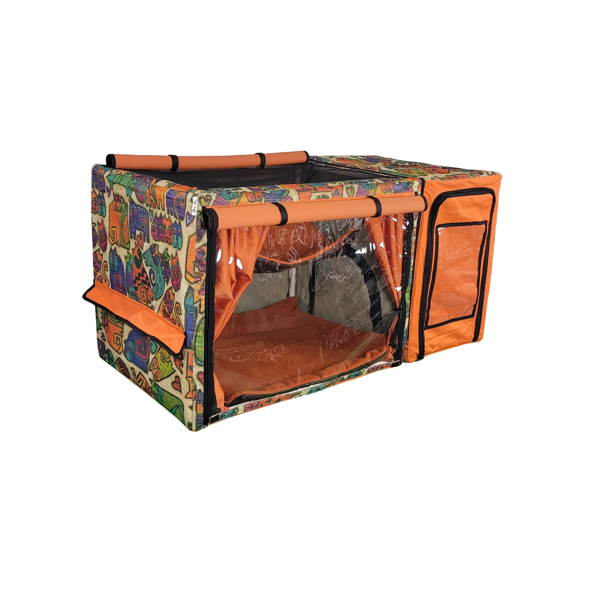 Show Cage (Tan Cats   Orange)