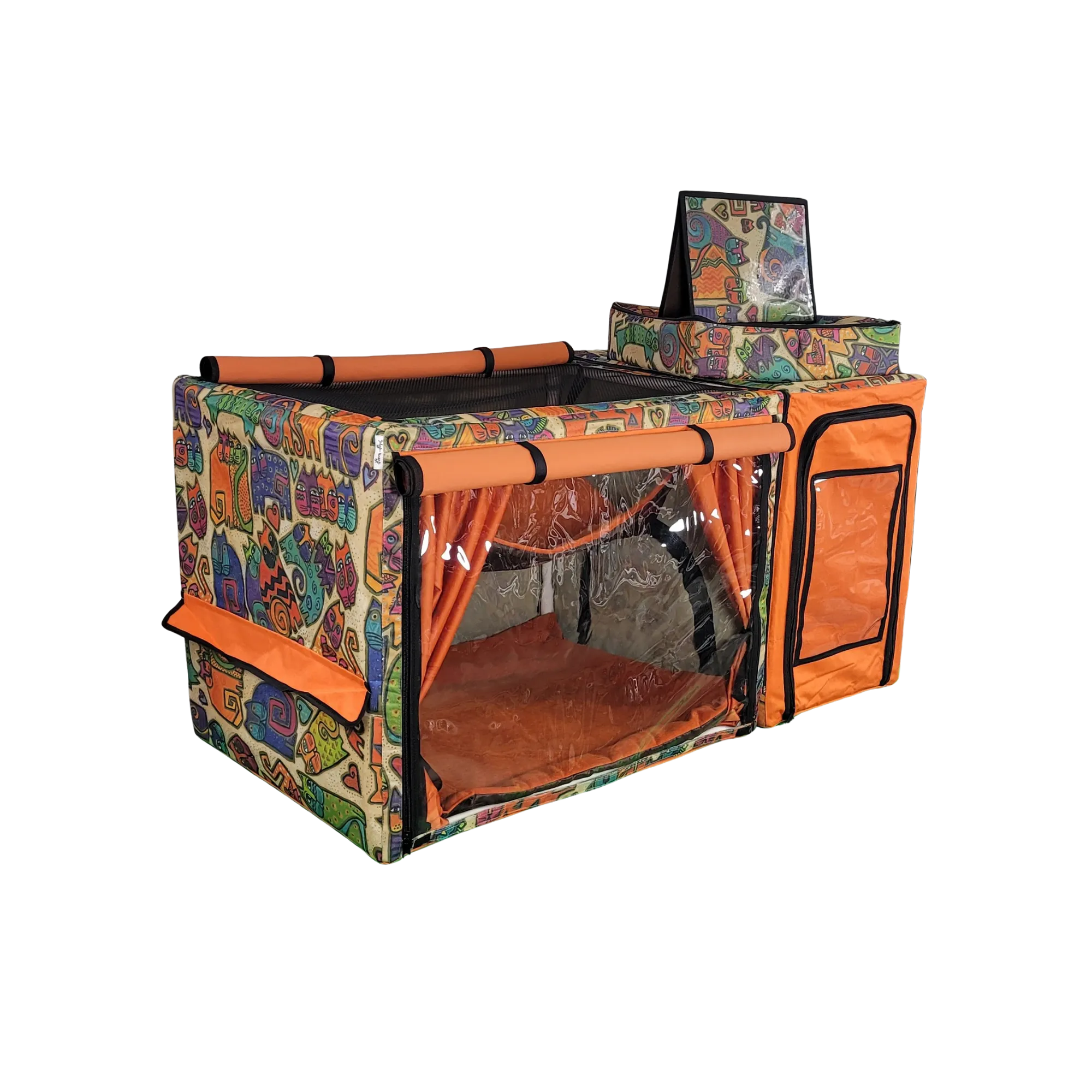 Show Cage (Tan Cats   Orange)