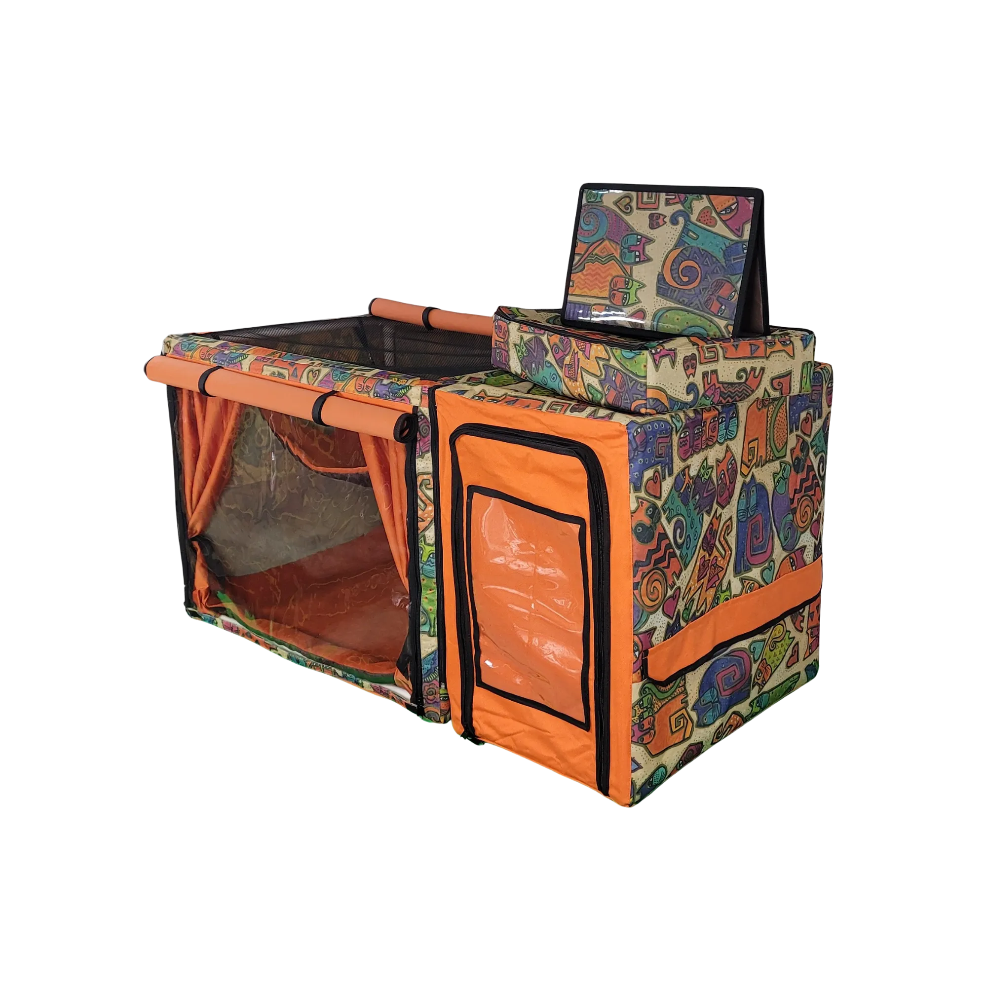 Show Cage (Tan Cats   Orange)