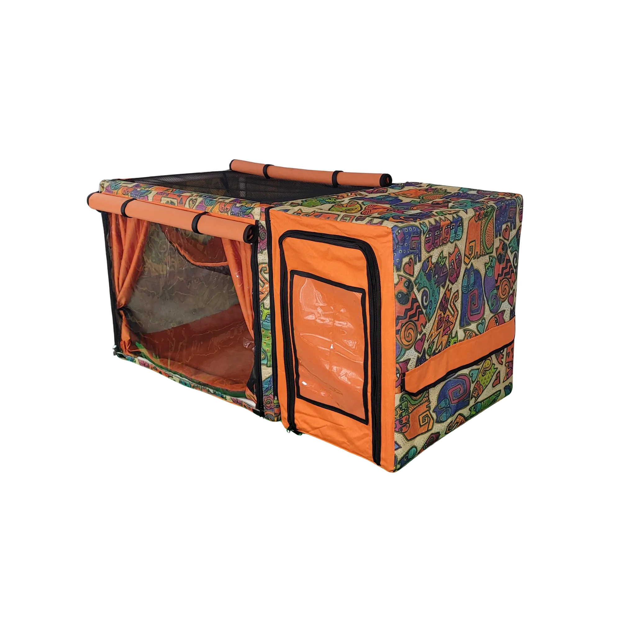 Show Cage (Tan Cats   Orange)
