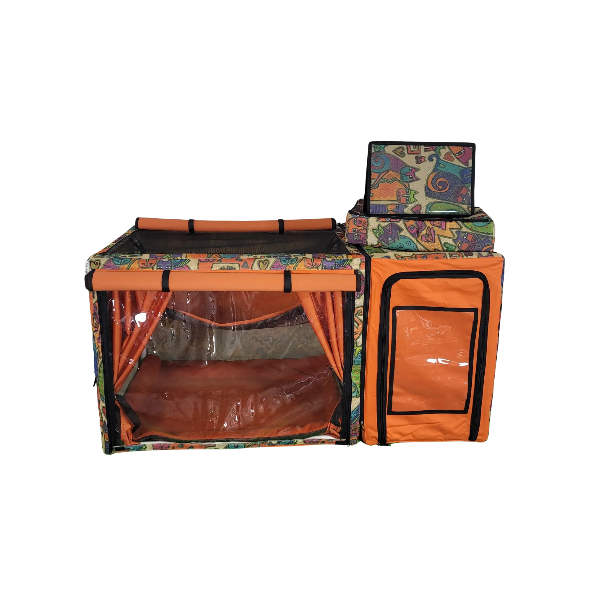 Show Cage (Tan Cats   Orange)