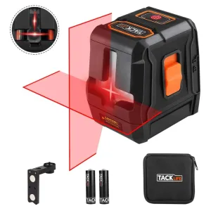 TACKLIFE 65ft Cross-Line Laser Level Horizontal and Vertical Laser Alignment