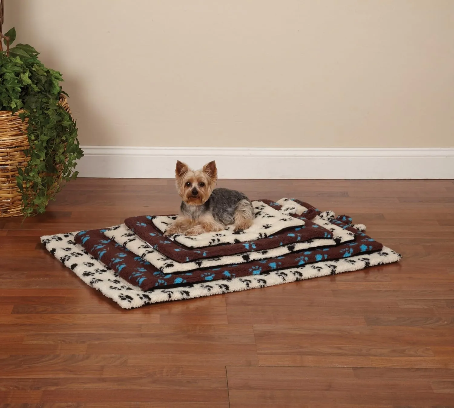 ThermaPet Pawprint Crate MatsComfy and Innovative Mats for Dogs and Cats Designed to Keep Pets Warm Using Their Own Body Heat, Not Electricity