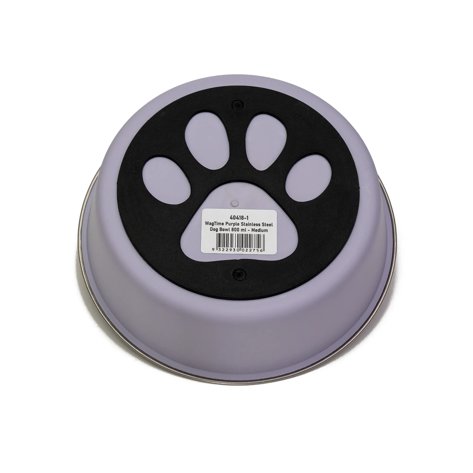 WagTime - Purple Stainless Steel Dog Bowl (Medium)