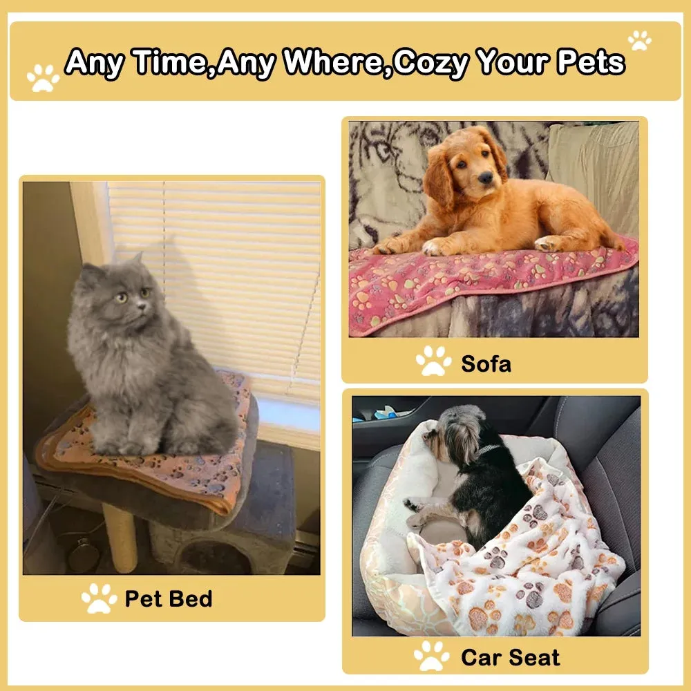Waterproof Pet Blanket Reversible 40X30 Throw Protects Couch, Car, and Bed from Spills, Stains, or Fur Dog and Cat Blankets (Gray)