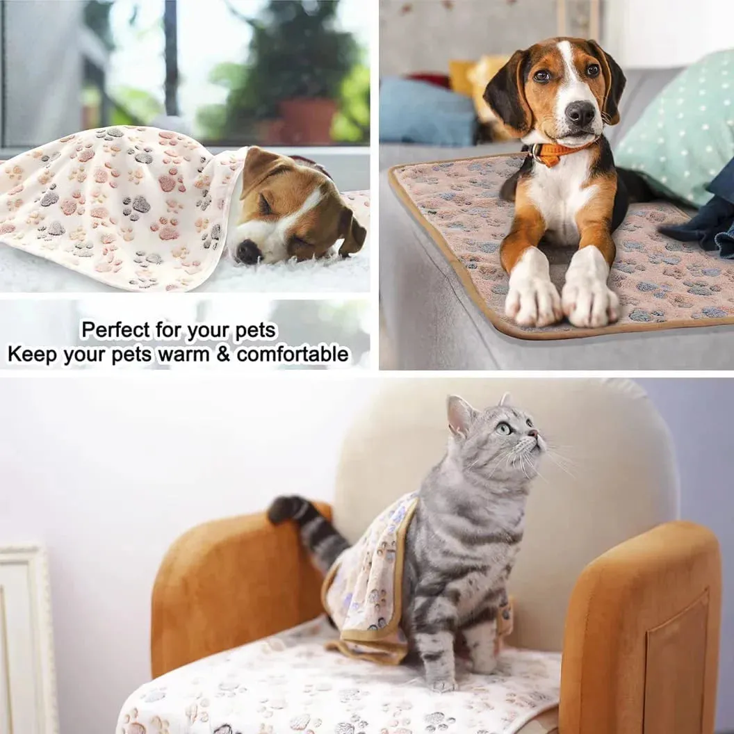 Waterproof Pet Blanket Reversible 40X30 Throw Protects Couch, Car, and Bed from Spills, Stains, or Fur Dog and Cat Blankets (Gray)