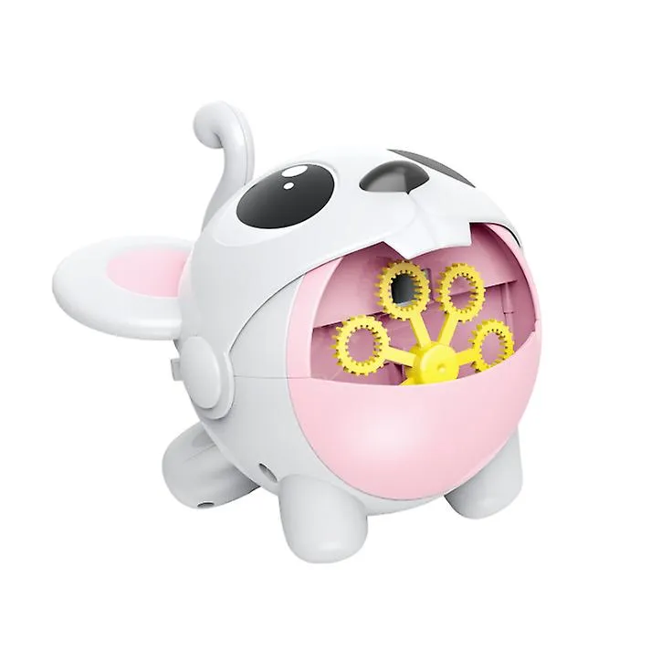 white Rechargeable automatic bubble blowing toys, children's outdoor bubble machine toys AZ19980