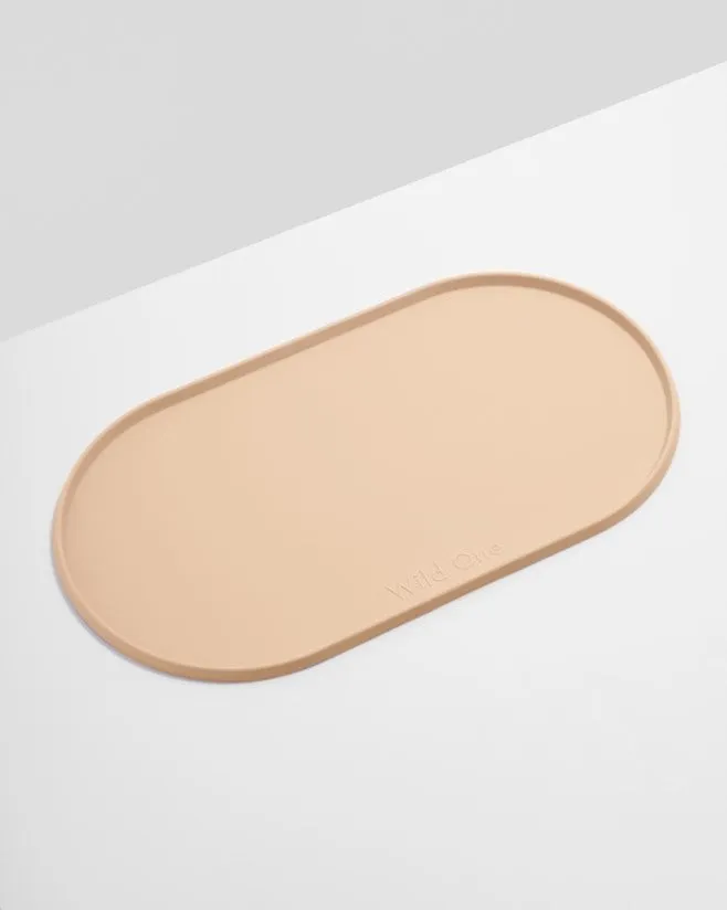 Wild One Tan Silicone Dog Placemat
